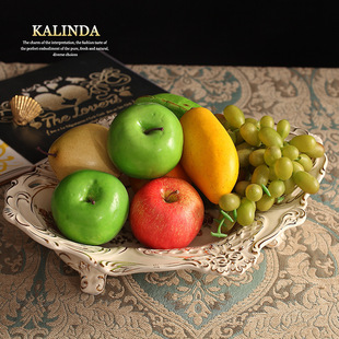 陶瓷水果盘干果盘创意客厅家居美式现代装饰品摆件欧式果盘套装