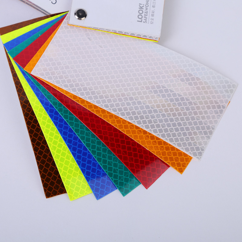 厂家广告级反光贴 刻字广告膜 背胶晶彩格 3100反光膜 喷绘反光膜