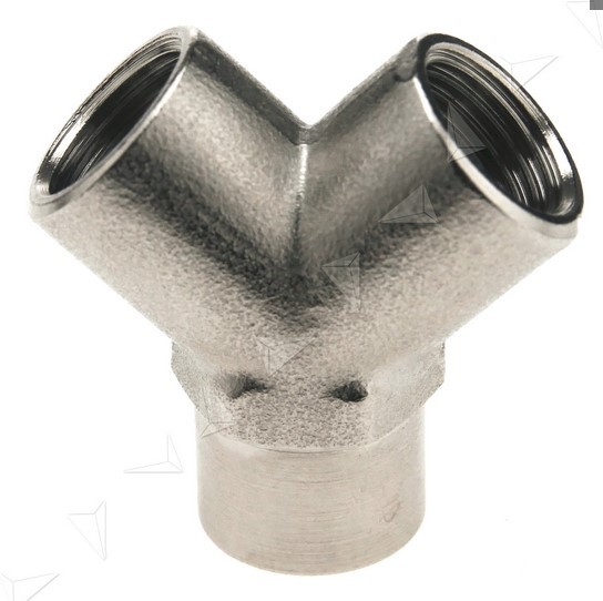 y型三通1/4bsp铜镀镍接头