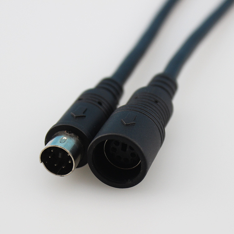 6芯s端子线机顶盒线6p防尘s video cable 6pin mini din信号线