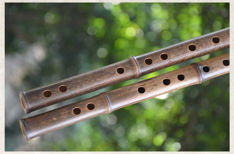 祥语乐器横笛整节紫竹笛子/仿古无膜笛学生儿童练功笛紫竹练习笛