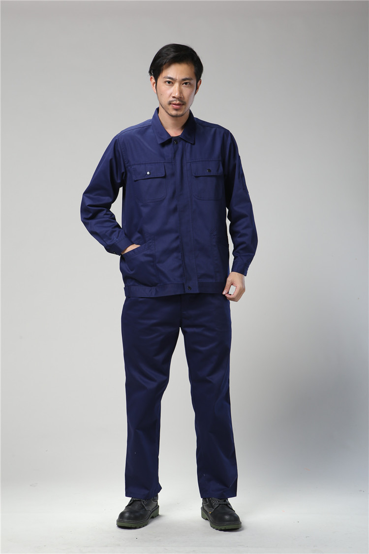 2017新款春秋耐磨工厂服套装 涤棉机械厂工装劳保服装 男女工地