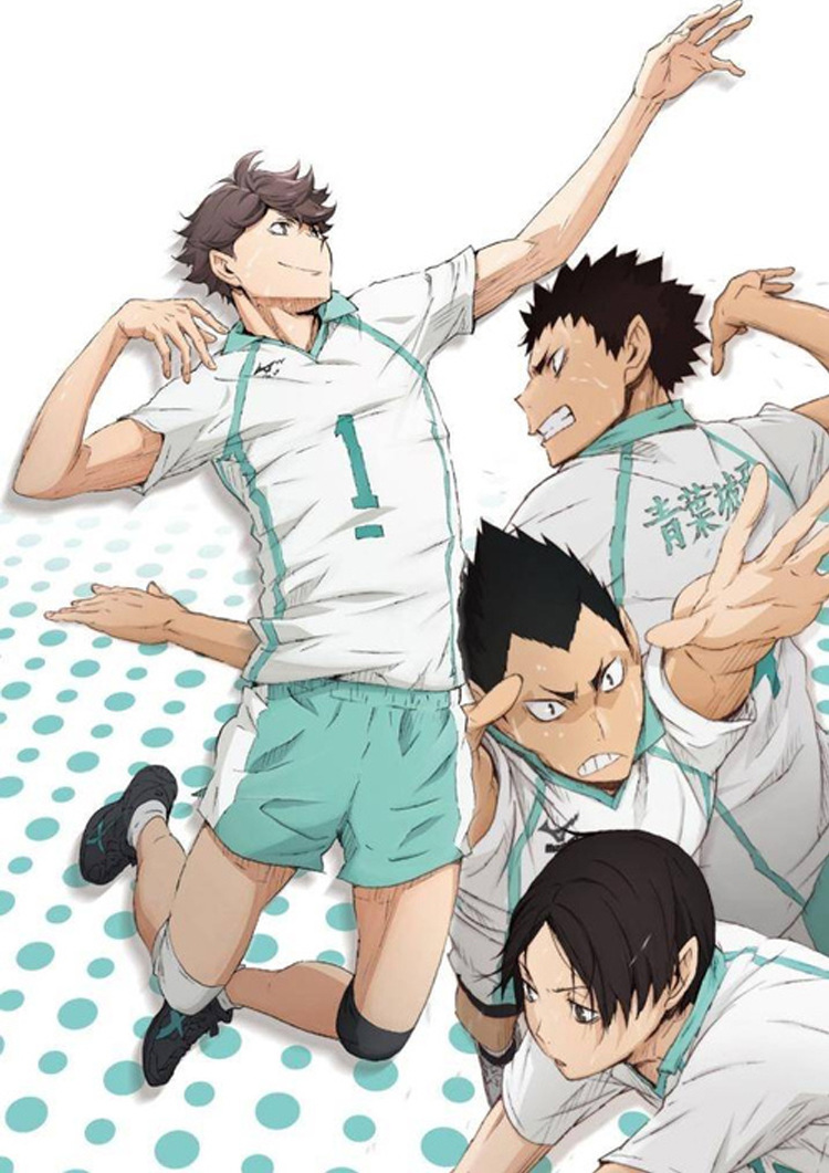 日本动漫cos服 排球少年青叶城西高校及川彻短袖运动服cosplay