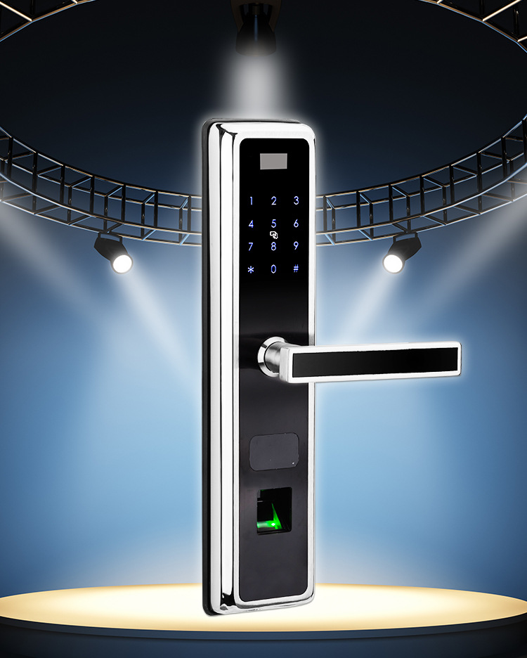 厂家定制四合一 指纹锁智能家用防盗门别墅酒店宾馆磁卡密码锁电
