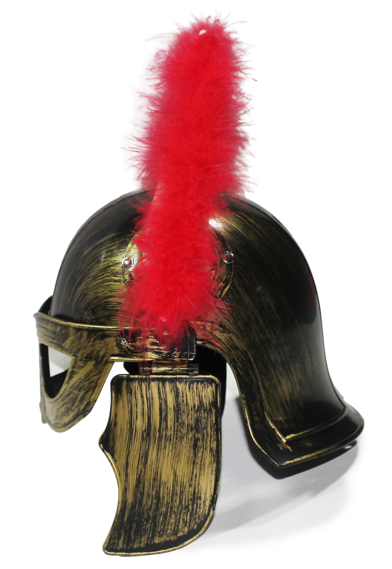 中世纪罗马勇士头盔加绒加眼罩 派对舞会演出装饰道具罗马帽