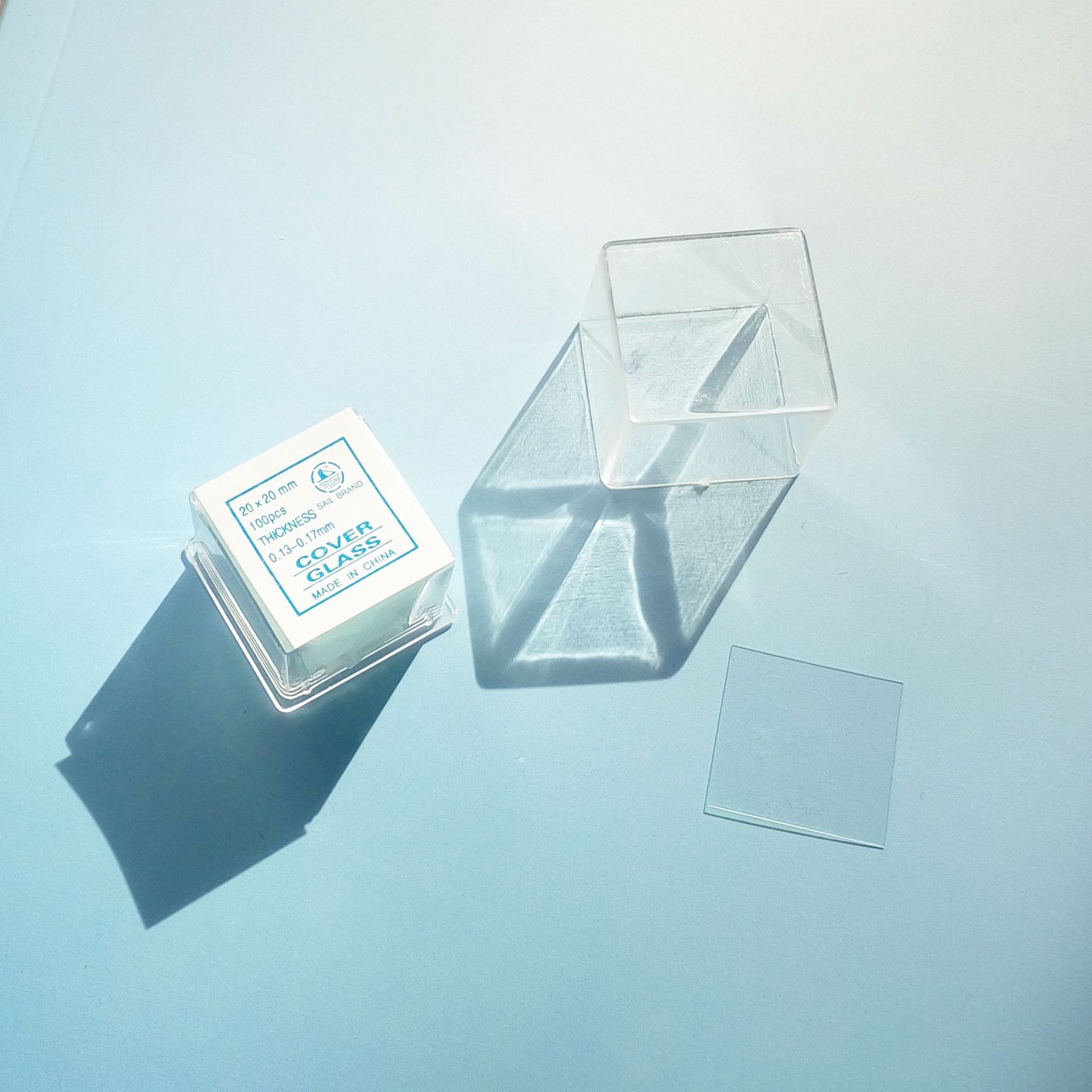 直供 盖玻片 显微镜盖玻片 载玻片&盖玻 实验室耗材 20*20 盖片