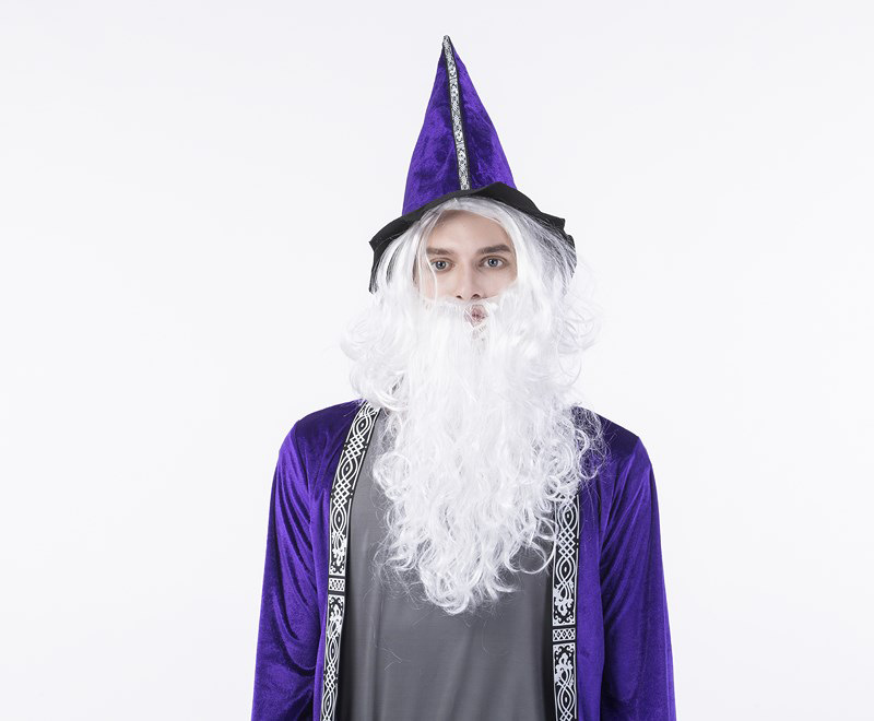 珠密恋实拍万圣节服装成人魔法师魔术师演出服表演舞台巫师男巫服