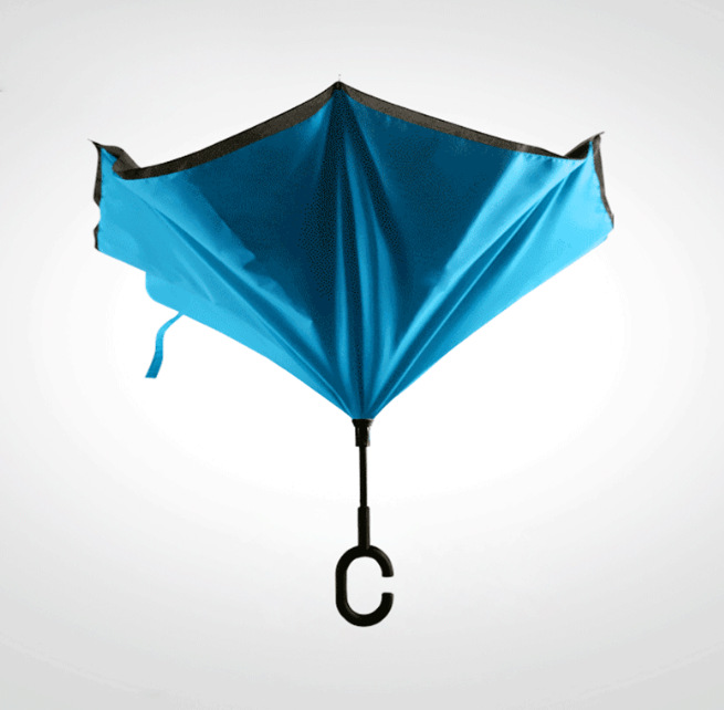 双层创意自动反向伞 长柄晴雨伞广告伞 户外可站立汽车伞反转雨伞