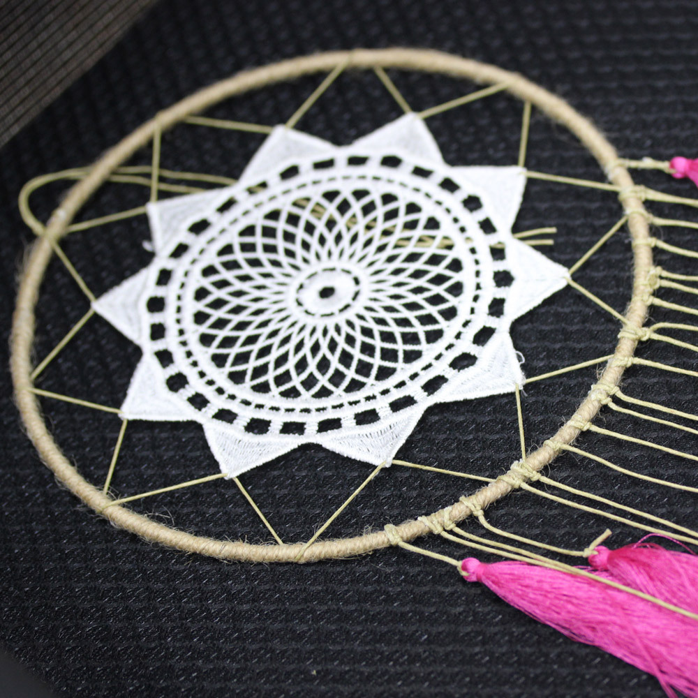 ms7028 新款三层流苏铺梦网挂件麻绳 复古家居装饰捕梦网门饰挂件