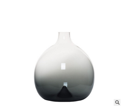 New Hand-Blown Big Belly Glass Vase Glass Light Color Gradient Transparent Hydroponic Creative Narrow Mouth Plug