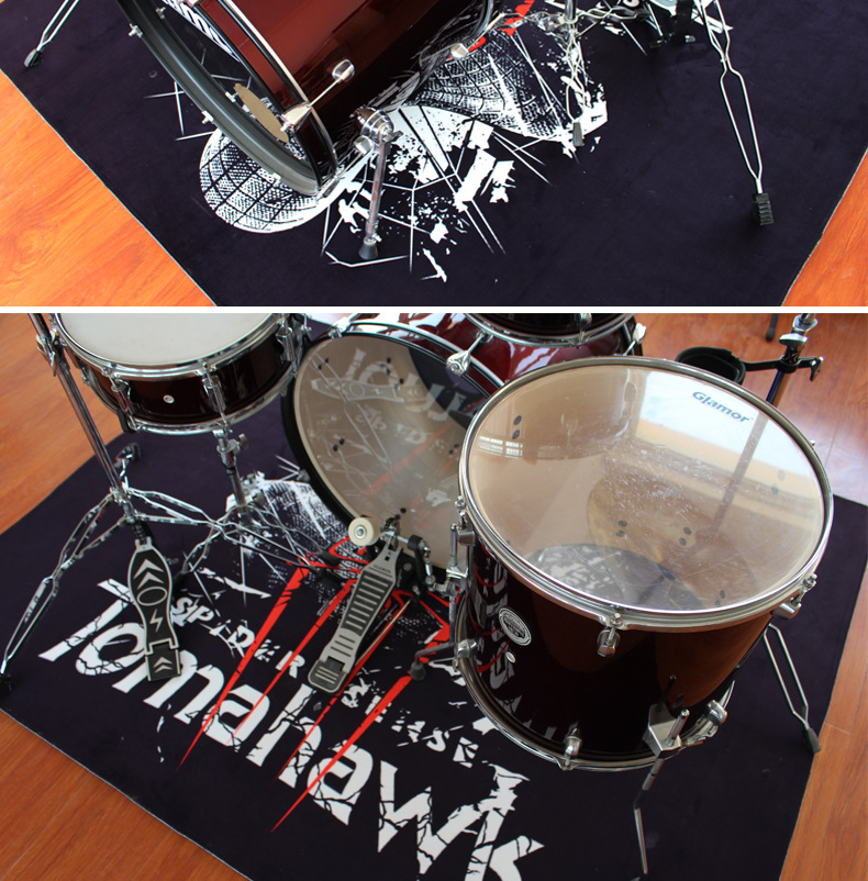 架子鼓地毯电鼓垫防滑爵士鼓专用隔音电子鼓毯减震垫加厚 鼓地毯