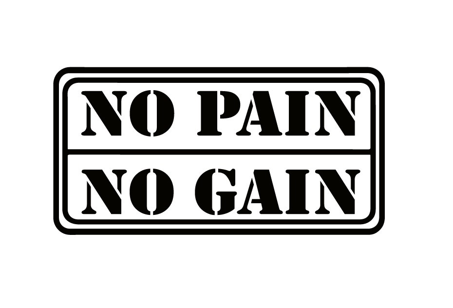外贸专款no pain no gain车贴反光汽车贴