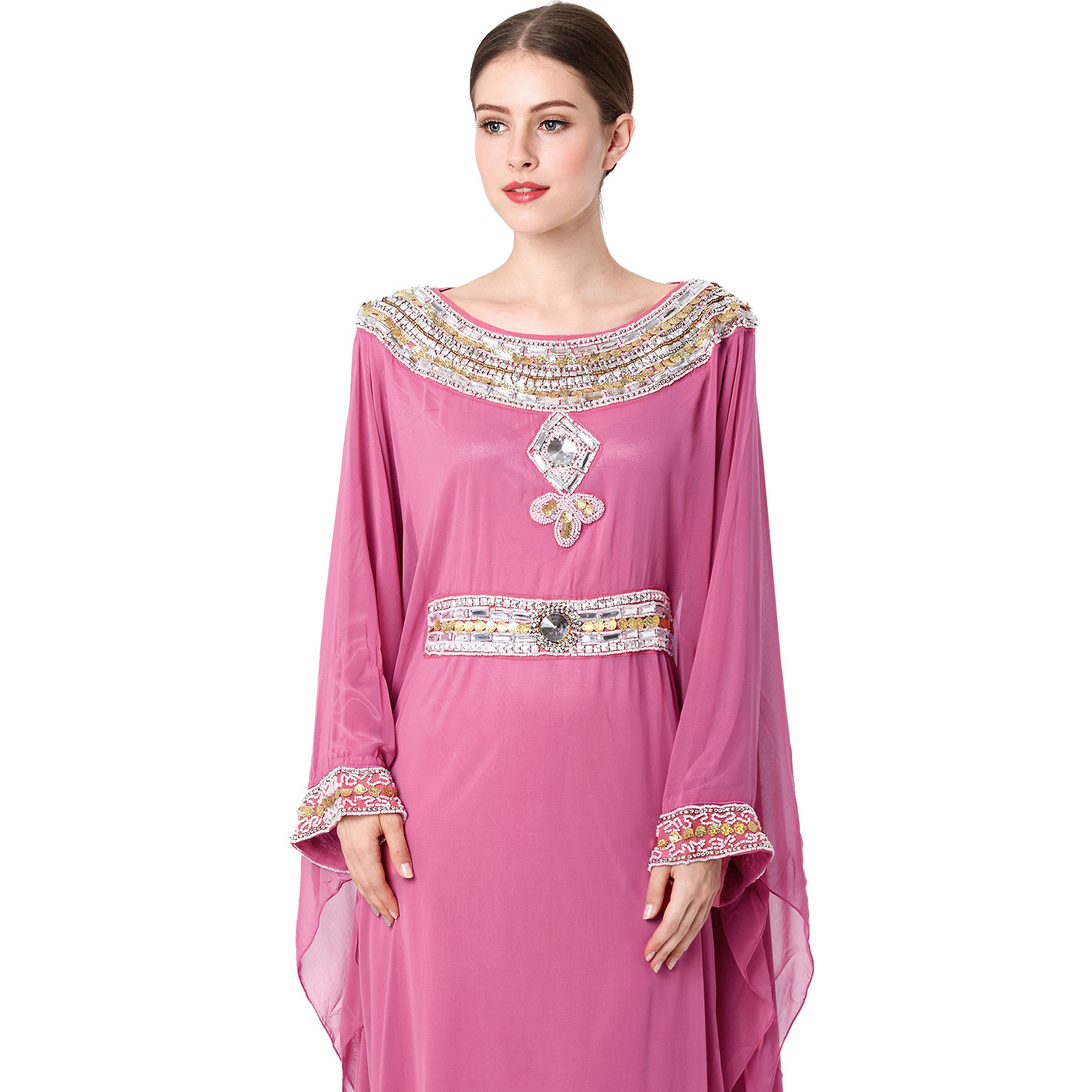 穆斯林女装中东长袍服饰长袖长裙民族速卖通亚马逊爆款成人演出服