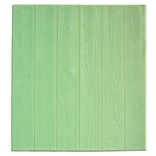 3d立体墙贴浮雕绿木纹自粘墙贴客厅电视背景墙儿童防撞泡沫墙贴纸