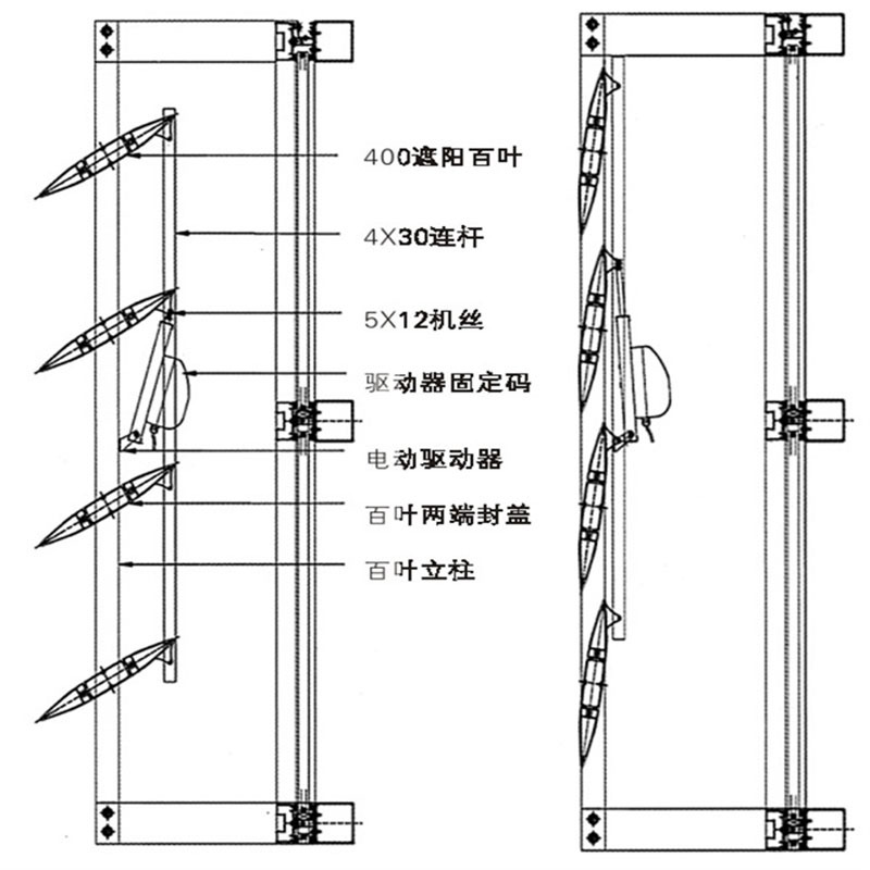 外墙防雨百叶窗安装图图片