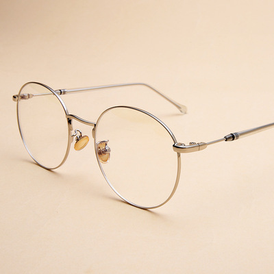 复古文艺清新 圆形金丝细边金属眼镜框女近视眼镜架男平光眼镜潮