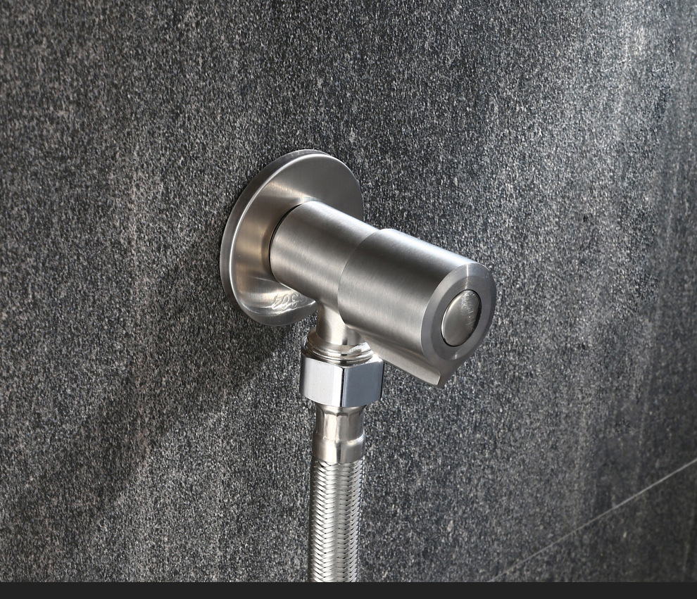 304不锈钢三角阀 冷热快开加厚角阀 套装可选 单冷款