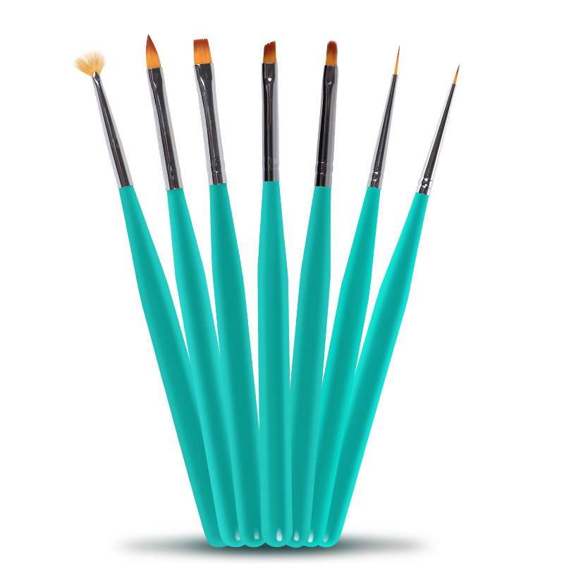 7件套美甲笔青色