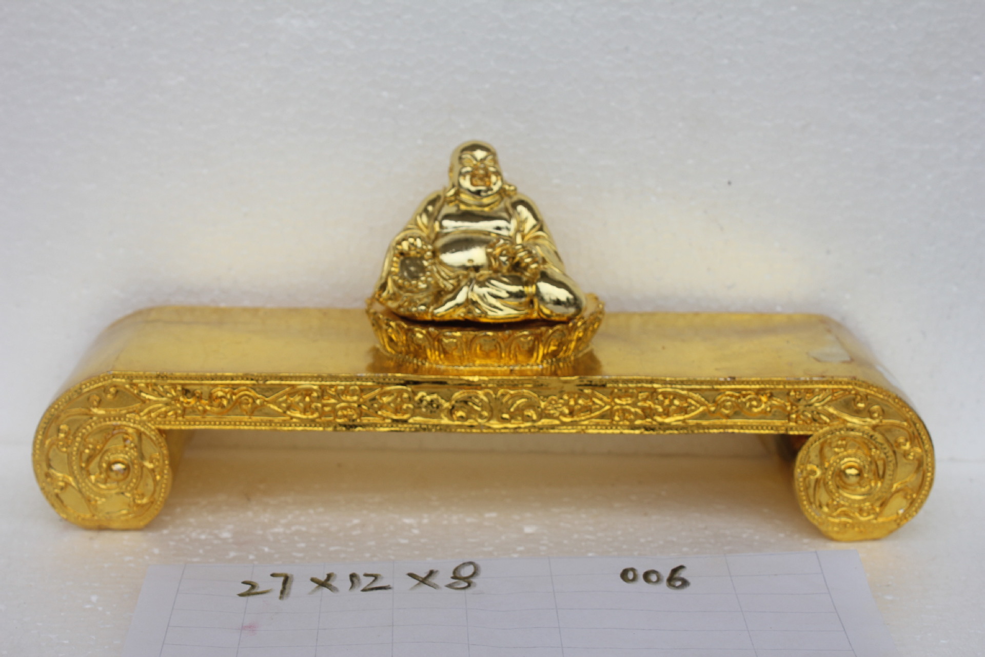 汽车摆件_汽车摆件弥勒佛树脂艺术品厂家 电镀金佛十件起批