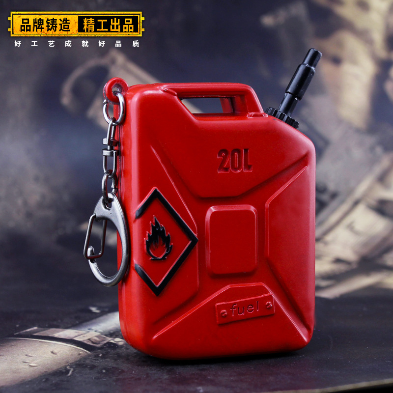 绝地求生周边 汽油桶挂件 绝地大逃杀吃鸡红牛罐金属摆件模型
