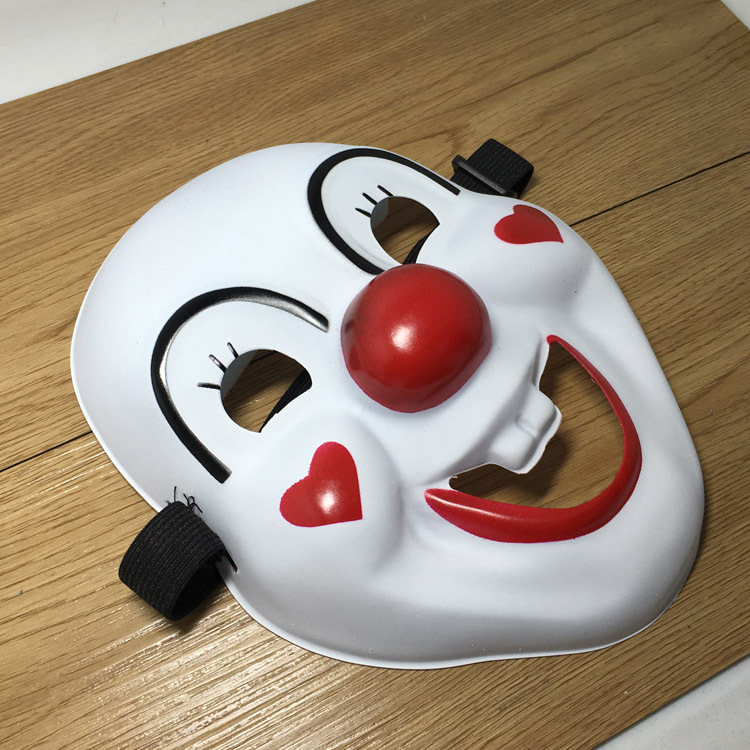 2018喜感开心小丑面具 万圣节面具 跳舞手绘面具猫面具气氛装扮