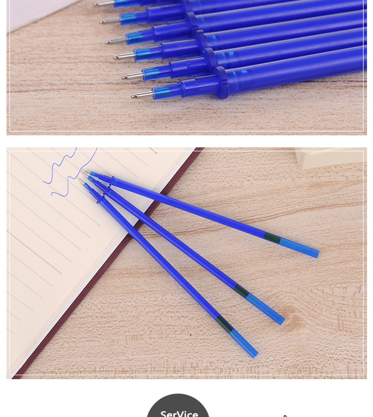 晨康蓝色学生书写专用文具易摩擦笔芯 水笔替换笔芯 厂家批发