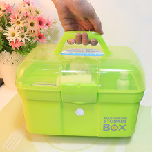 家庭塑料药箱便携手提药品箱家用密封大容量收纳急救箱创意医药箱