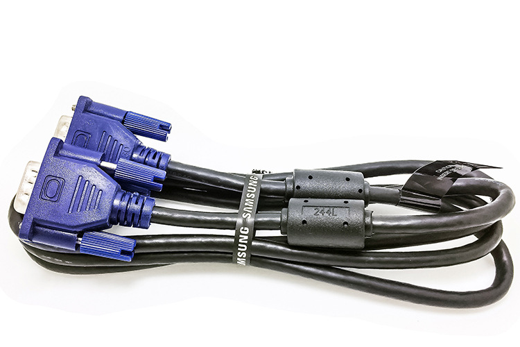 vga原装线 1.5米 4 5 三星原装线 电脑显示器连接线 全铜实心