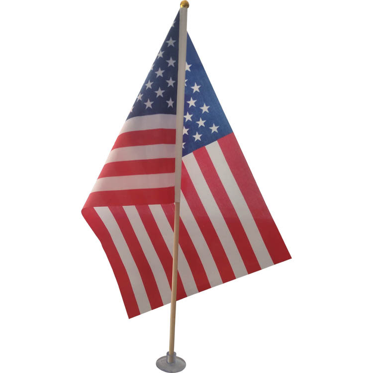 20*30cm手摇美国旗帜批发 星条旗涤纶旗子
