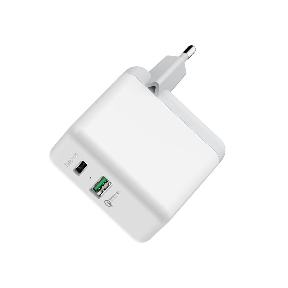 deskpow 厂家私模pd旅行type-c接口手机充电器 qc3.0欧规快速墙充