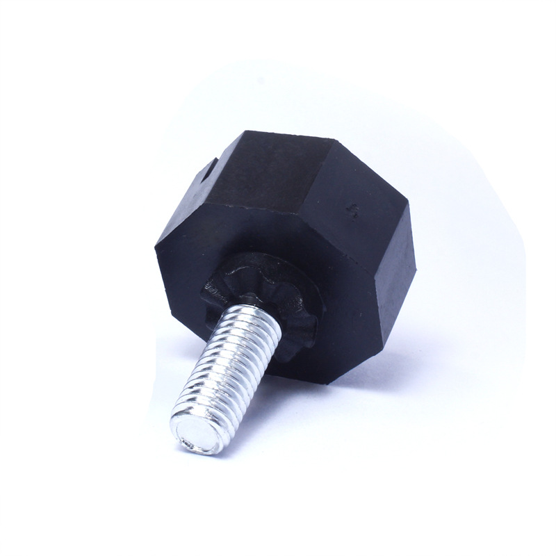 厂家供应六角方形塑胶脚 胶头对边30冰箱冷柜展示柜调整脚