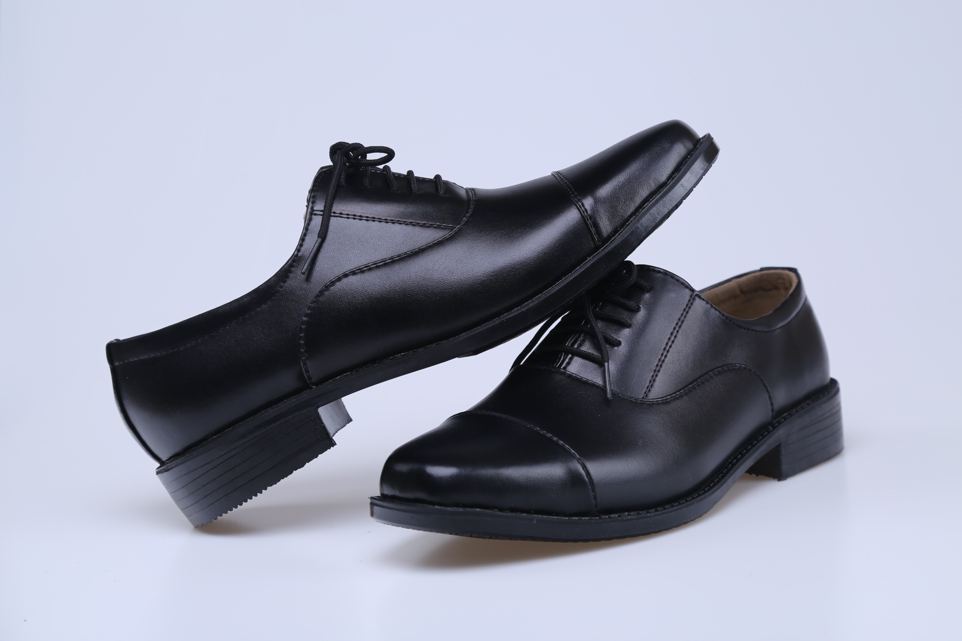 正品士官皮鞋男三接头军官皮鞋正装商务男鞋男士07b校尉军鞋代发