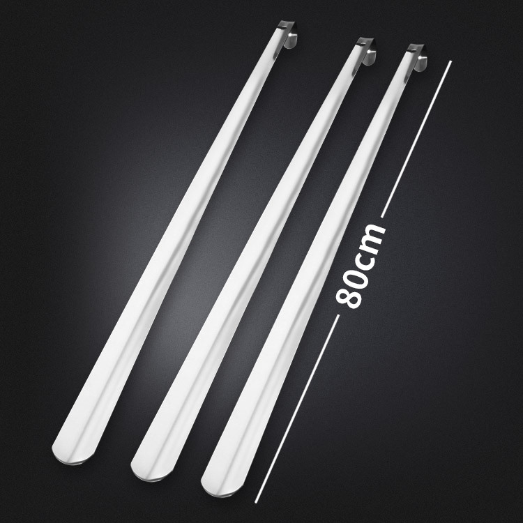 80cm不锈钢长款鞋拔鞋拔子提鞋器金属鞋抽酒店鞋拨穿鞋懒人溜子