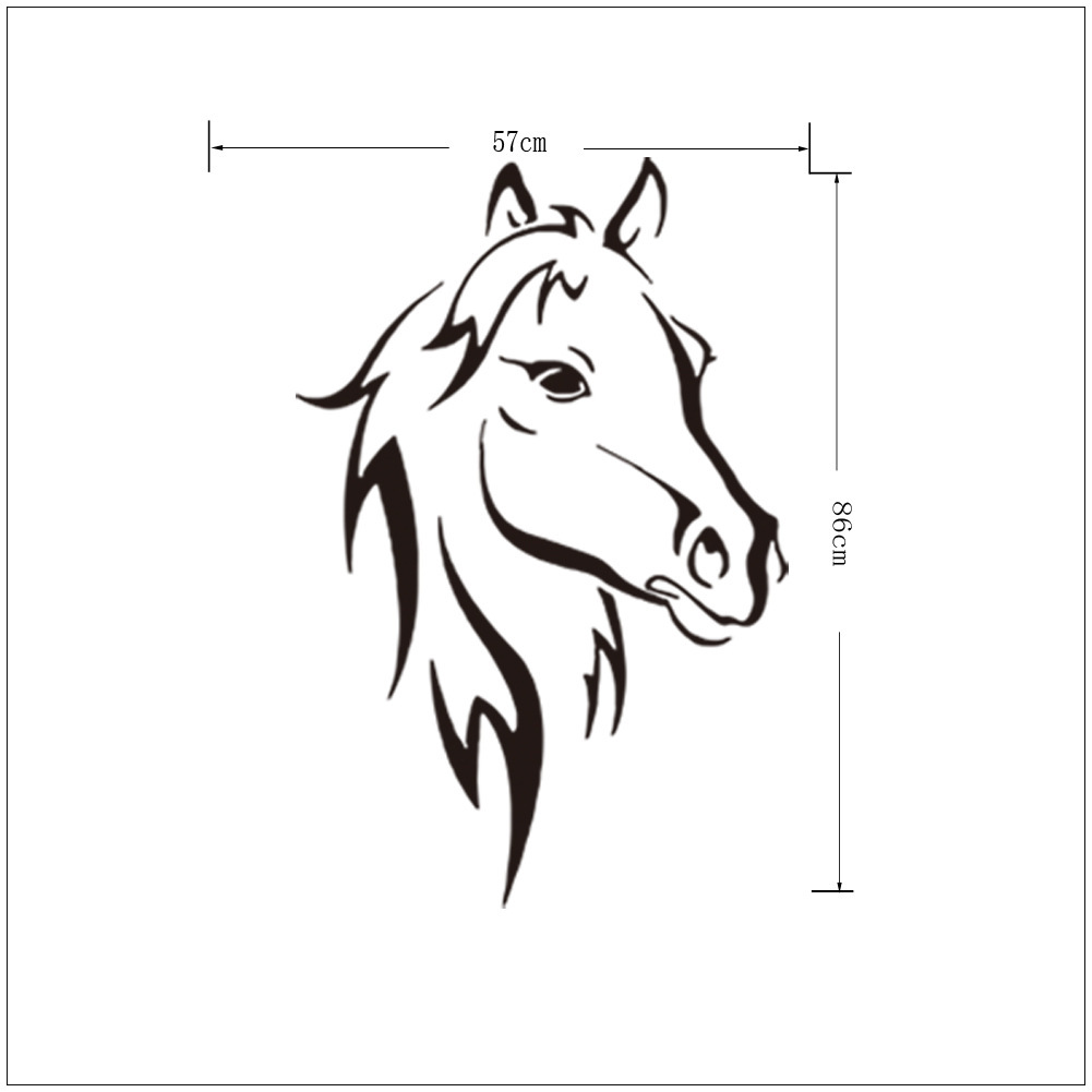 gb347 艺术马头 客厅卧室酒吧ktv玄关装饰 个性精雕墙贴纸批发