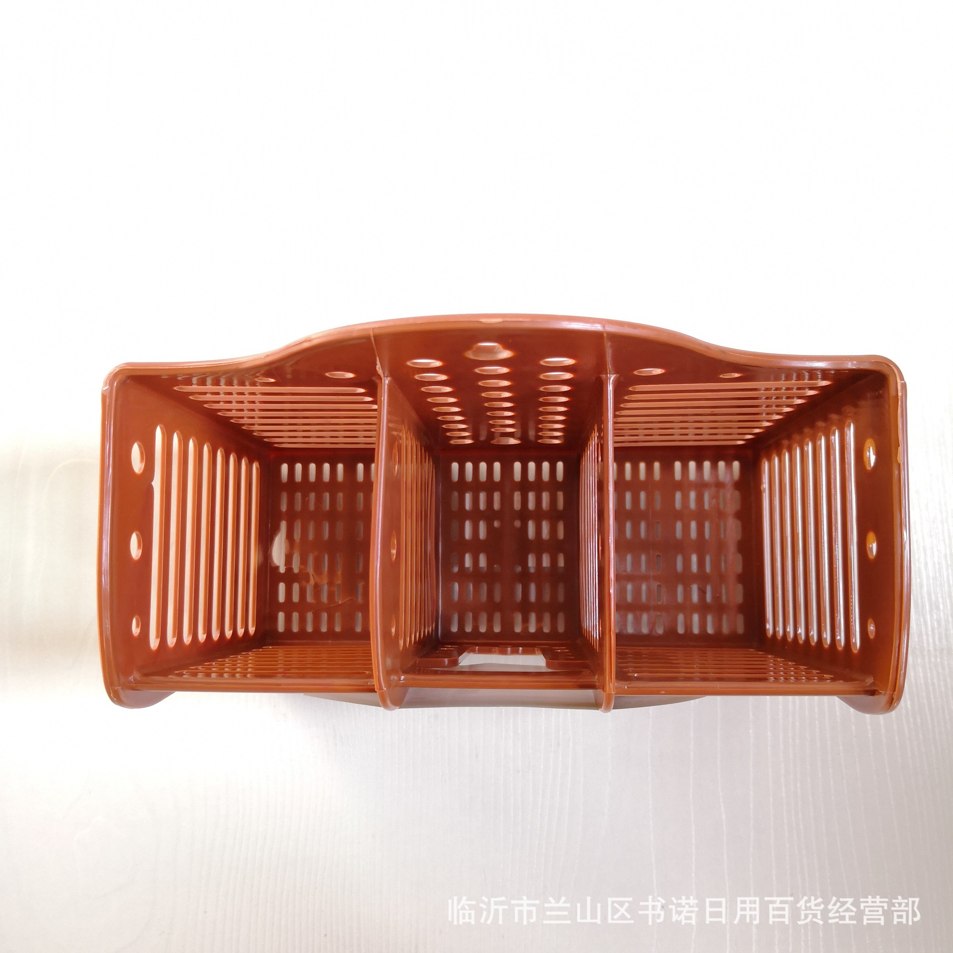 三格沥水筷笼 现货供应塑料仿木筷子架 五元店简约筷笼批发