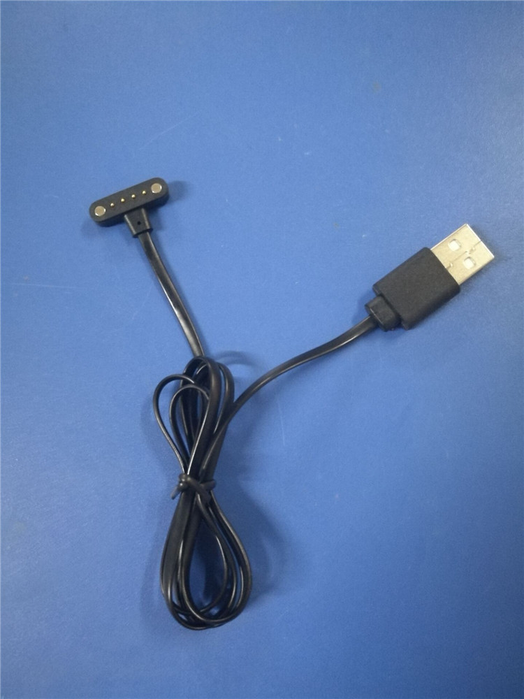 可订制4pin智能手表充电线 t型磁吸磁性充电线 9mm间距磁吸数据线