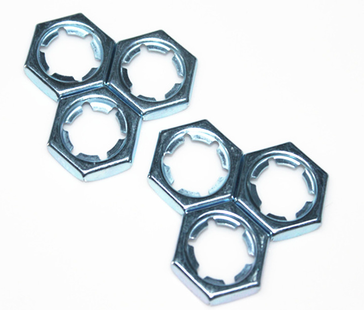 din7967镀锌扣紧螺母锁扣卡扣螺母 65mn(弹簧钢)m6m8m10m12m16m20