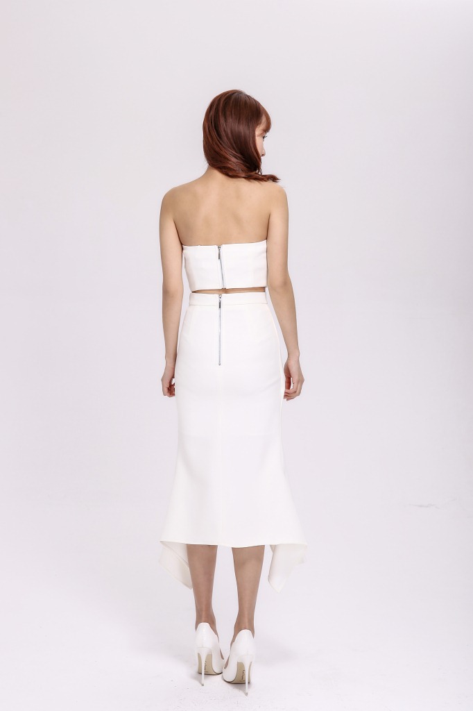 2020春夏新款女装欧美性感夜店抹胸露背晚礼裙套装女小礼服