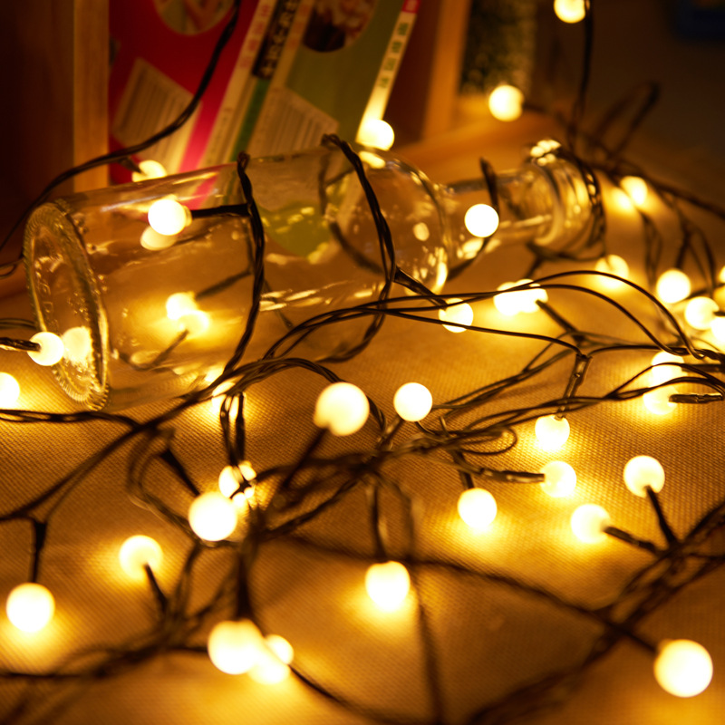 厂家直销led龙珠灯串白球球泡珍珠灯串 圣诞节日婚庆橱窗装饰灯串