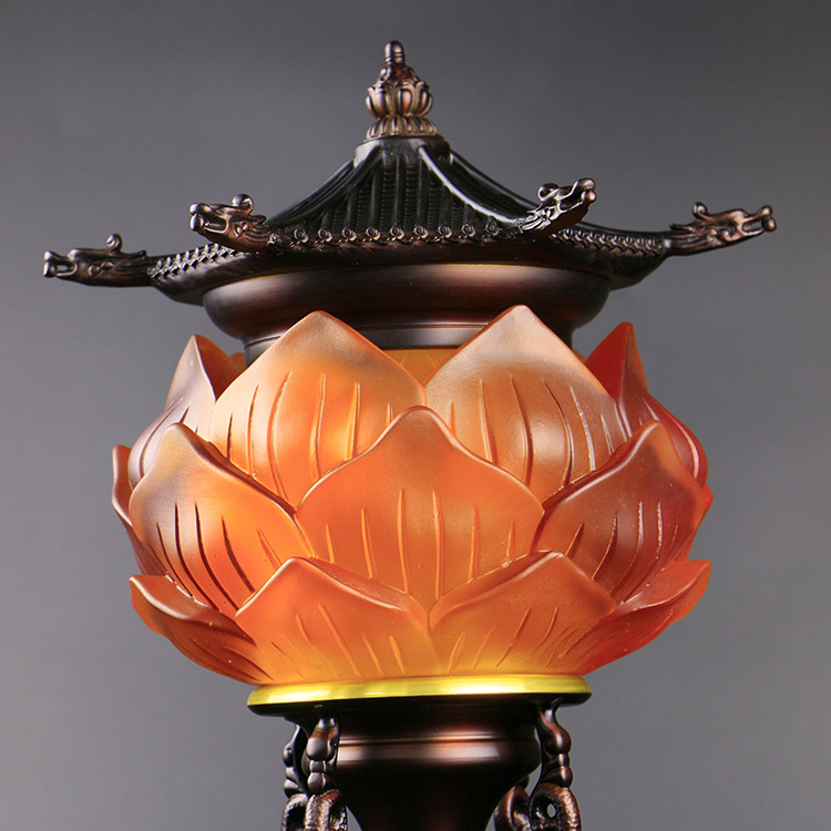佛教用品 古法琉璃 佛灯 插电 琉璃灯 宫灯宝莲灯 新品