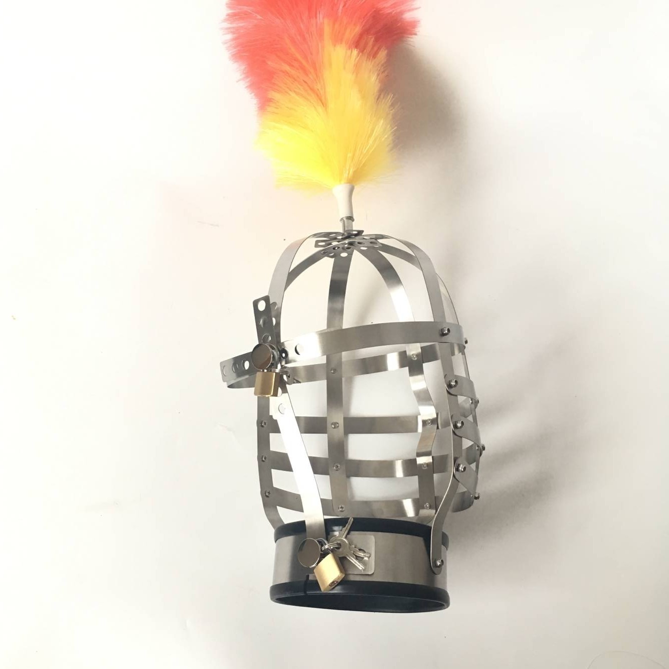 黑帝情趣成人用品项圈不锈钢金属头套眼镜除外可做钛金不锈钢头套