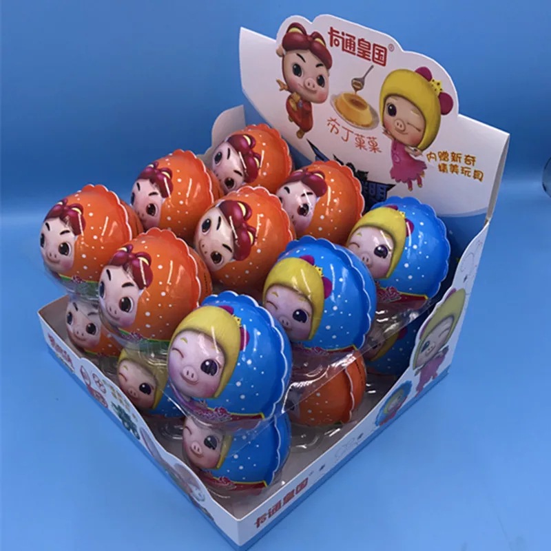 卡通皇国猪猪侠魔力球果冻布丁菓菓菲菲玩具蛋70g儿童零食批发