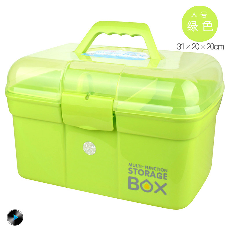 Double-Layer Household Medicine Box Portable Medical Kit Household Sealed Large Capacity Storage Box Creative Medicine Box