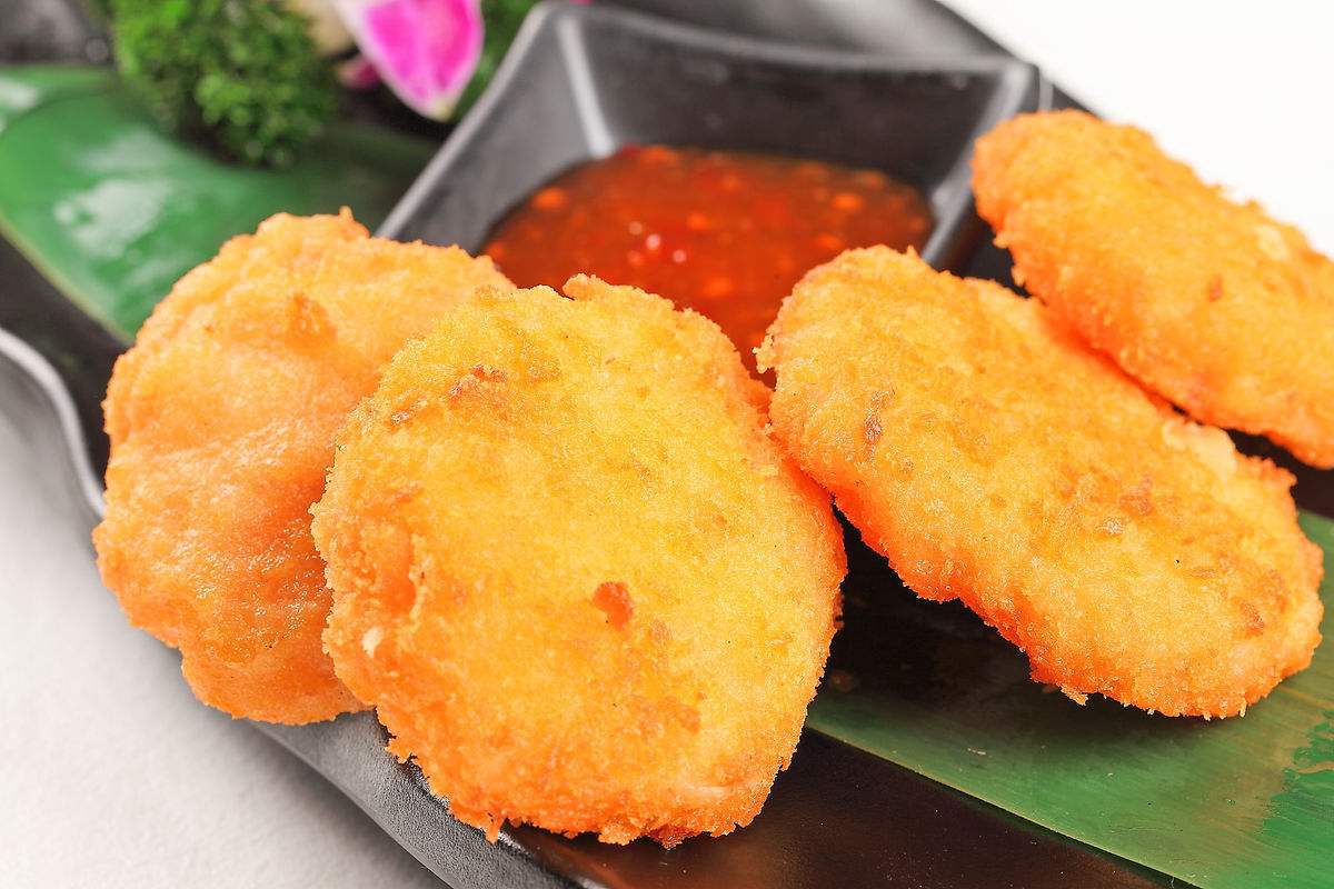 泰国进口泰式炸虾饼冷冻油炸虾饼油炸小吃500g/20个