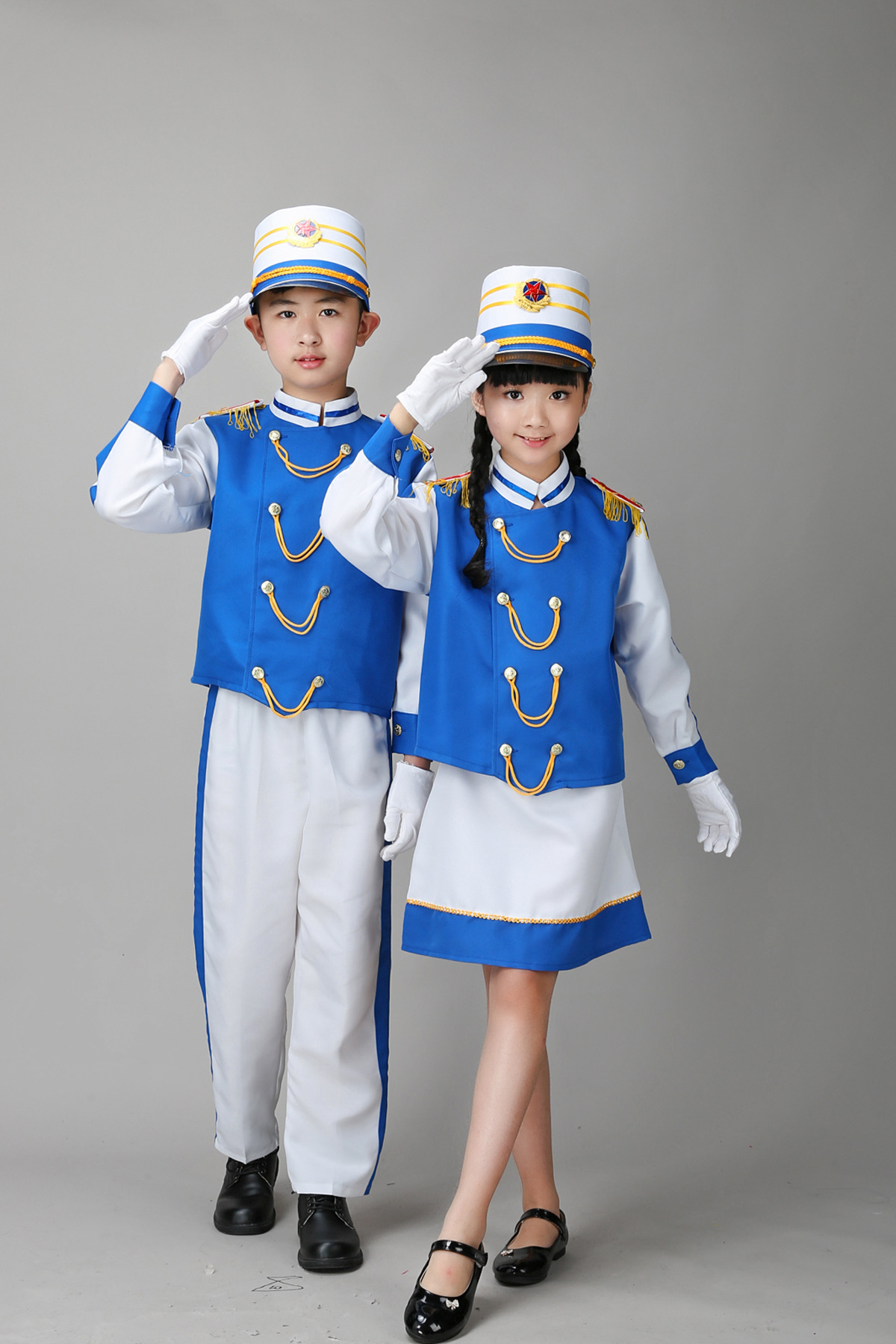 鼓号服中小学生仪仗队军鼓表演服儿童鼓乐队演出服鼓号队服装新款