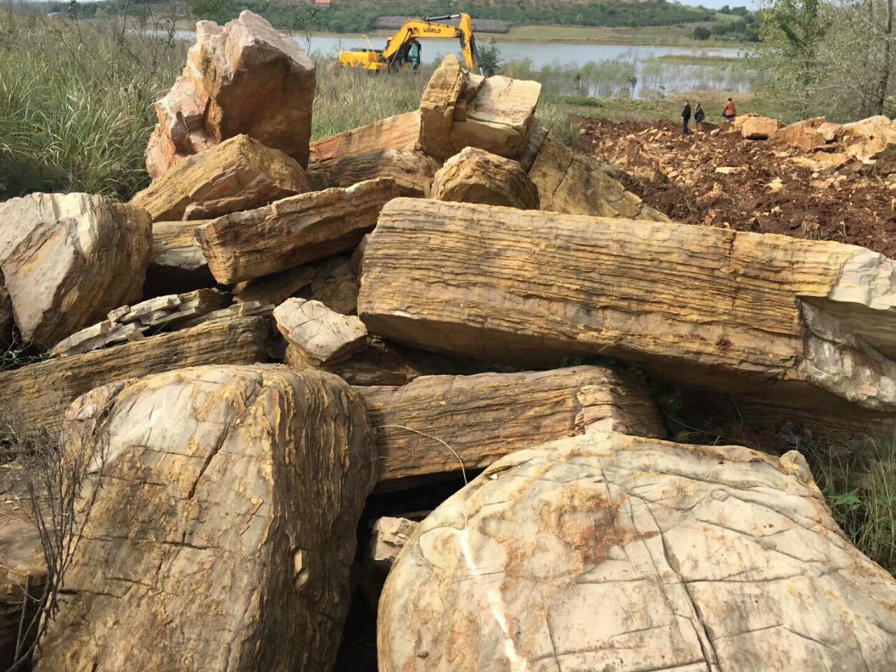 千层石驳岸 黄色千层石批发 千层石厂家直销价格低 庭院假山石