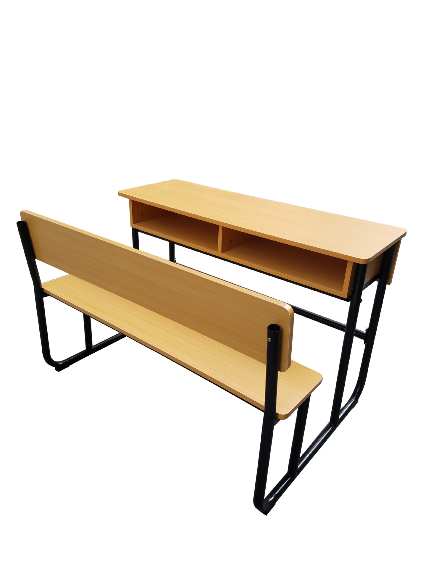 双人位连体课桌椅学校课桌椅双人学习桌椅厂家直销低价实惠