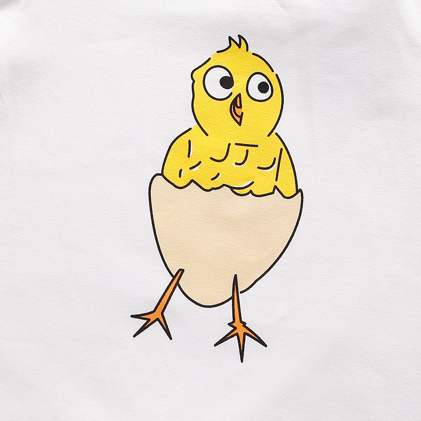 2017夏款婴儿衣服皇冠小鸡连体衣哈衣宝宝外出连身衣爬服