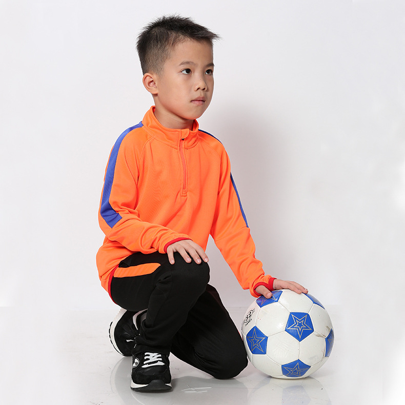 Autumn and Winter Children's Football Training Suit Long-Sleeve Suit Toddler Male and Female Adult Sports Running Clothes Finger Coat