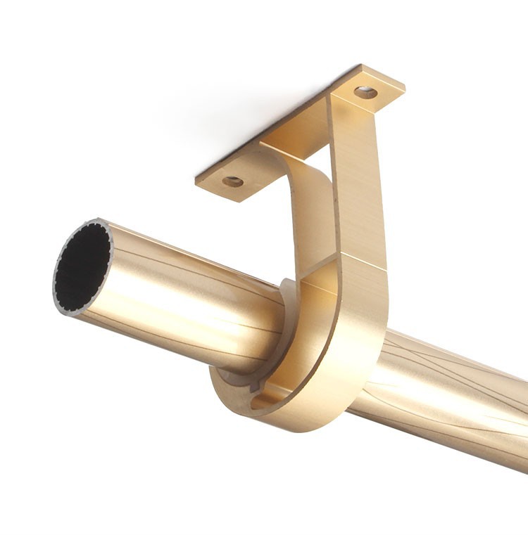 跨境窗帘杆支架罗马杆底座单双杆托架卡扣铝合金安装码顶侧装架子